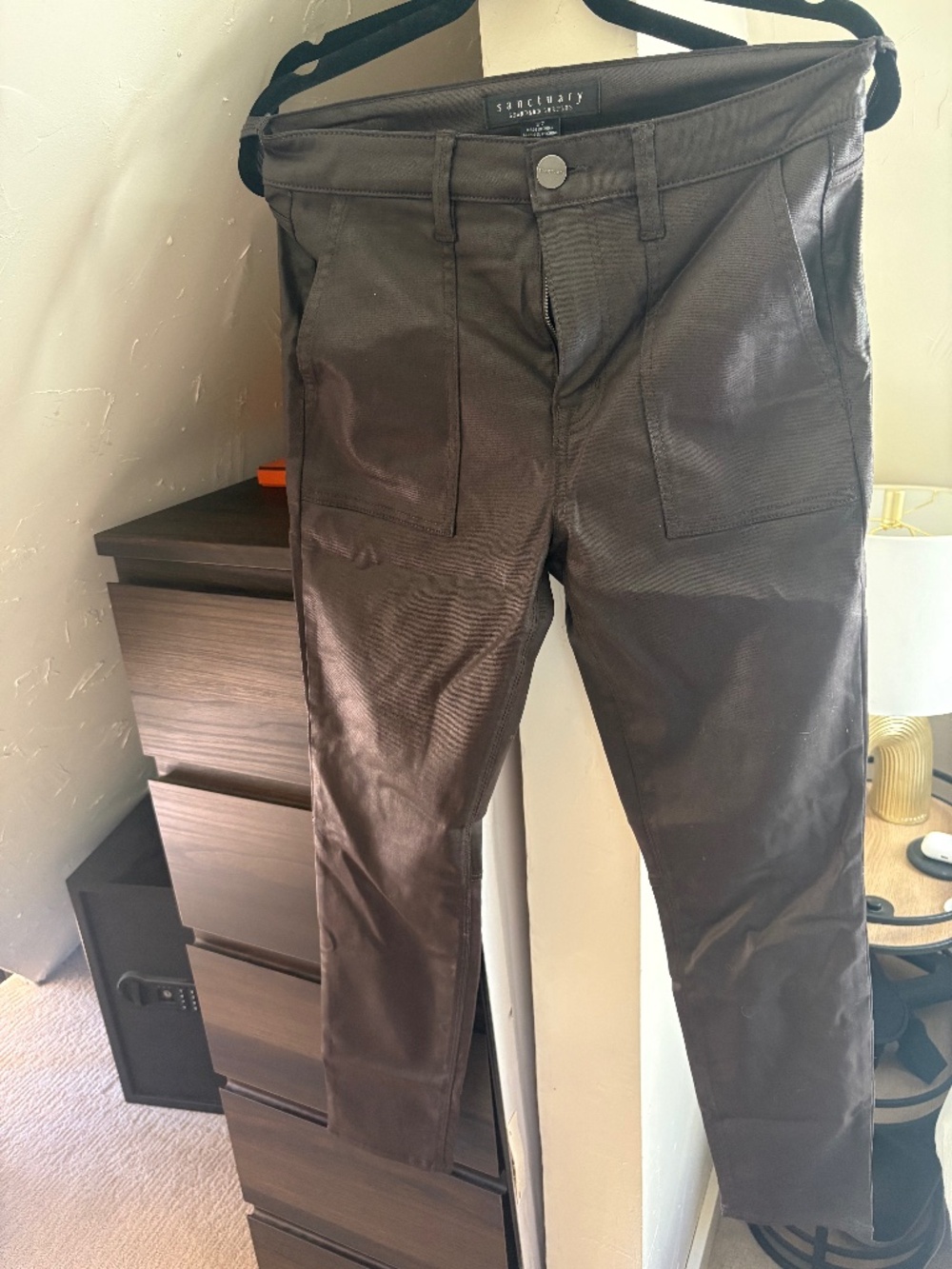 Sanctuary Waxed Utility/Moto Pants
